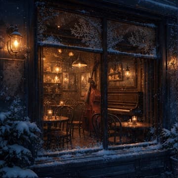 Snowy jazz café ambient world